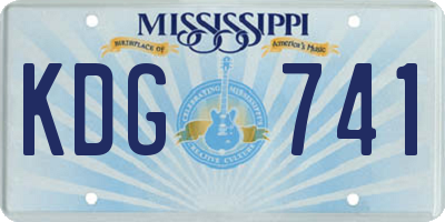 MS license plate KDG741