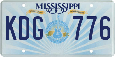 MS license plate KDG776