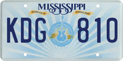 MS license plate KDG810