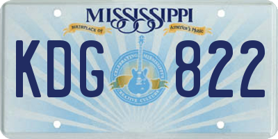 MS license plate KDG822
