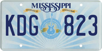 MS license plate KDG823