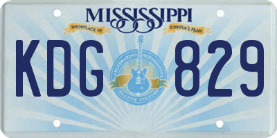 MS license plate KDG829