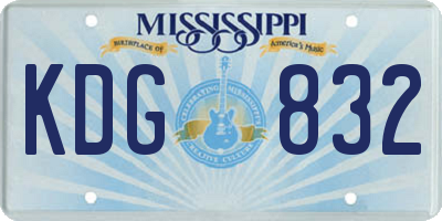 MS license plate KDG832