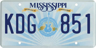 MS license plate KDG851