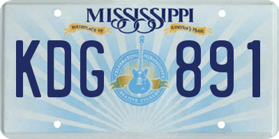 MS license plate KDG891