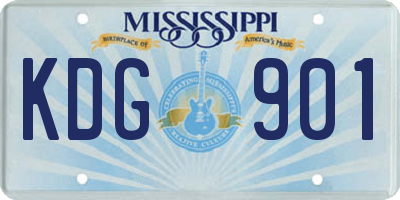 MS license plate KDG901