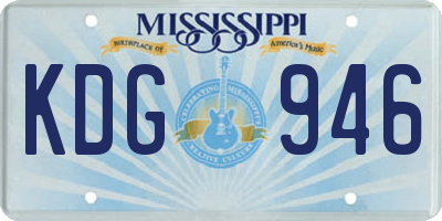 MS license plate KDG946