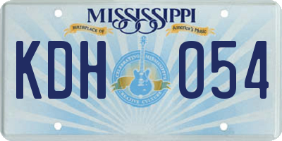 MS license plate KDH054