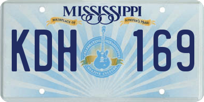 MS license plate KDH169