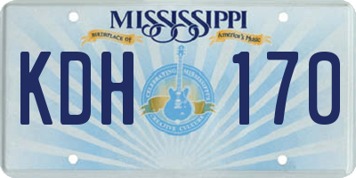 MS license plate KDH170