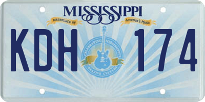 MS license plate KDH174