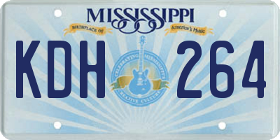 MS license plate KDH264