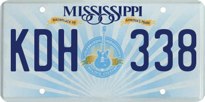 MS license plate KDH338