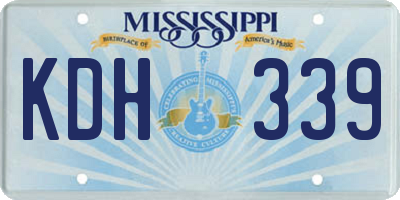 MS license plate KDH339