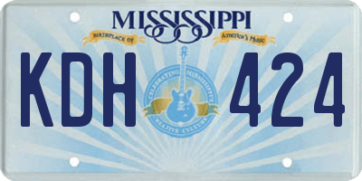 MS license plate KDH424