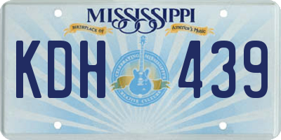 MS license plate KDH439