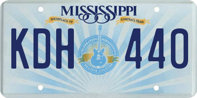 MS license plate KDH440