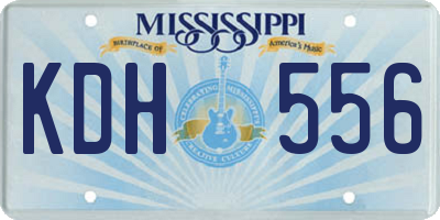 MS license plate KDH556