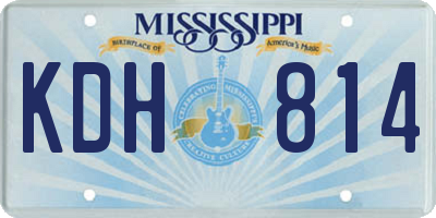 MS license plate KDH814