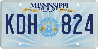MS license plate KDH824