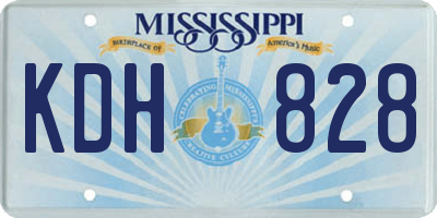 MS license plate KDH828