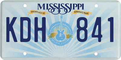 MS license plate KDH841