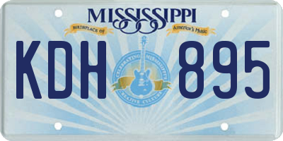 MS license plate KDH895