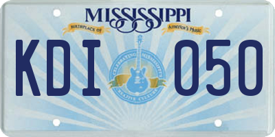 MS license plate KDI050