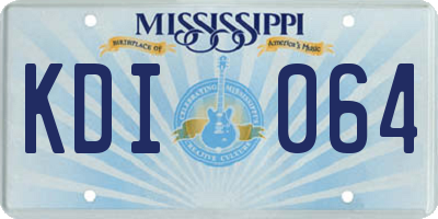 MS license plate KDI064