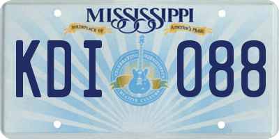 MS license plate KDI088