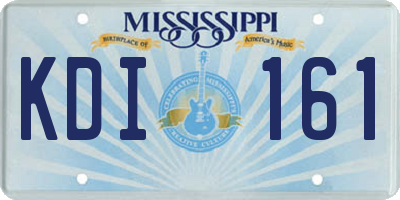 MS license plate KDI161