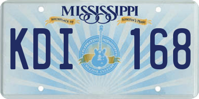 MS license plate KDI168