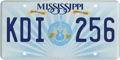 MS license plate KDI256