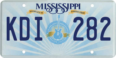 MS license plate KDI282
