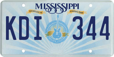 MS license plate KDI344