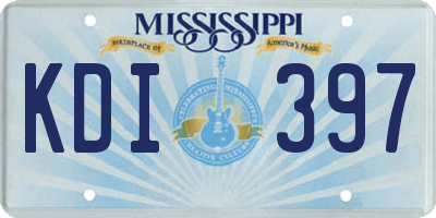 MS license plate KDI397