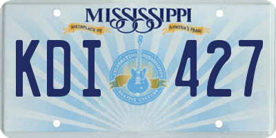 MS license plate KDI427
