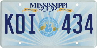 MS license plate KDI434