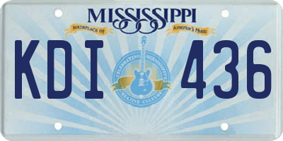 MS license plate KDI436