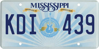 MS license plate KDI439