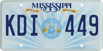 MS license plate KDI449