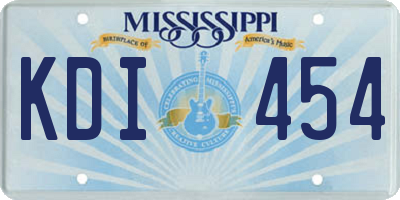 MS license plate KDI454