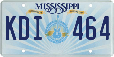 MS license plate KDI464