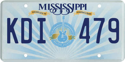 MS license plate KDI479