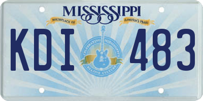 MS license plate KDI483