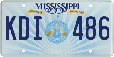 MS license plate KDI486