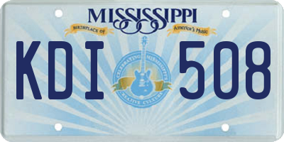 MS license plate KDI508