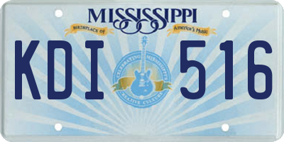 MS license plate KDI516