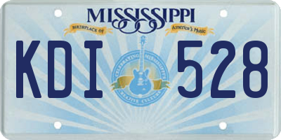 MS license plate KDI528