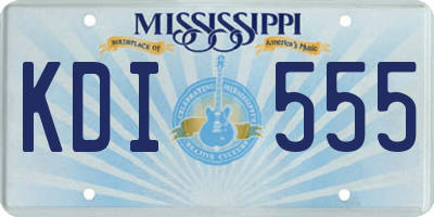 MS license plate KDI555